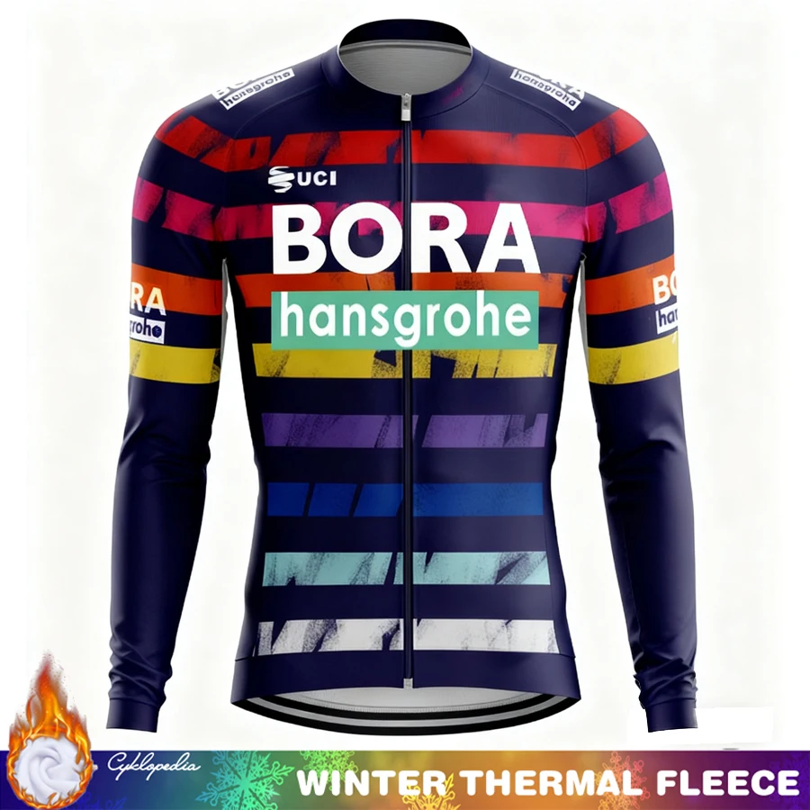 

Bicycles Winter Cycling Jersey Men Thermal Fleece UCI BORA Mountain Bikes Clothing Man Termal Mens Clothes Retro Men's Biking