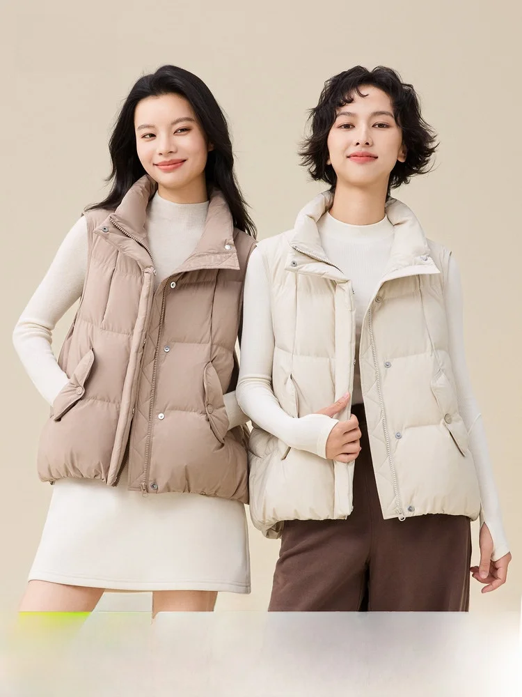 

Snow Flying Spring 2026 Women's Stand Collar Versatile Outerwear Casual Fashionable down Vest Warm Comfortable OL Style