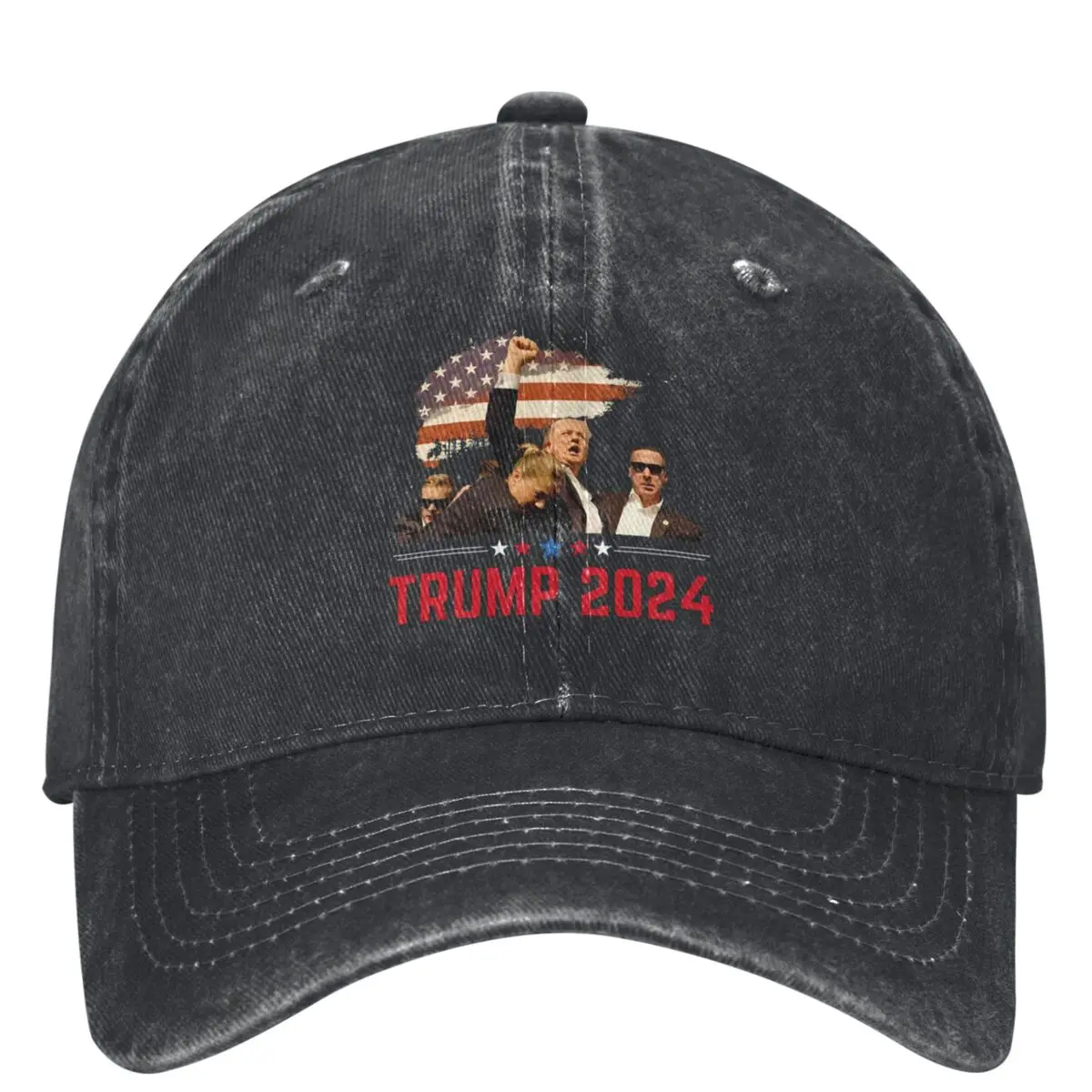 

Трамп ралли выстрел бейсболки Merch унисекс винтажные 2024 выборов папа шляпа регулируемая