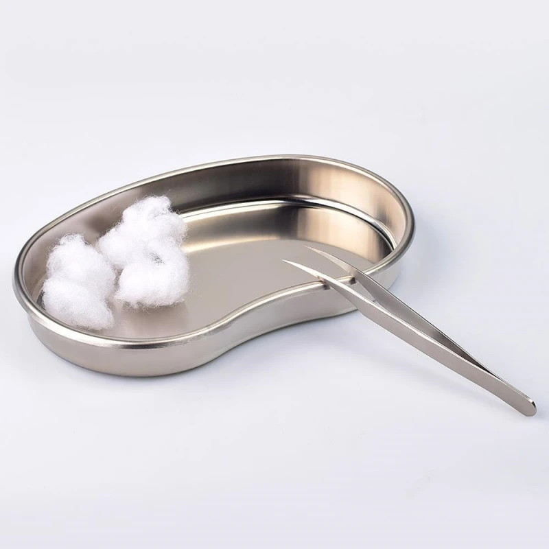 

3pcs Stainless Steel Kidney Shaped Sterilized Tray Jar Pot Container Bottle Tweezers Dental Surgical Cosmetic Tattoo Accesory