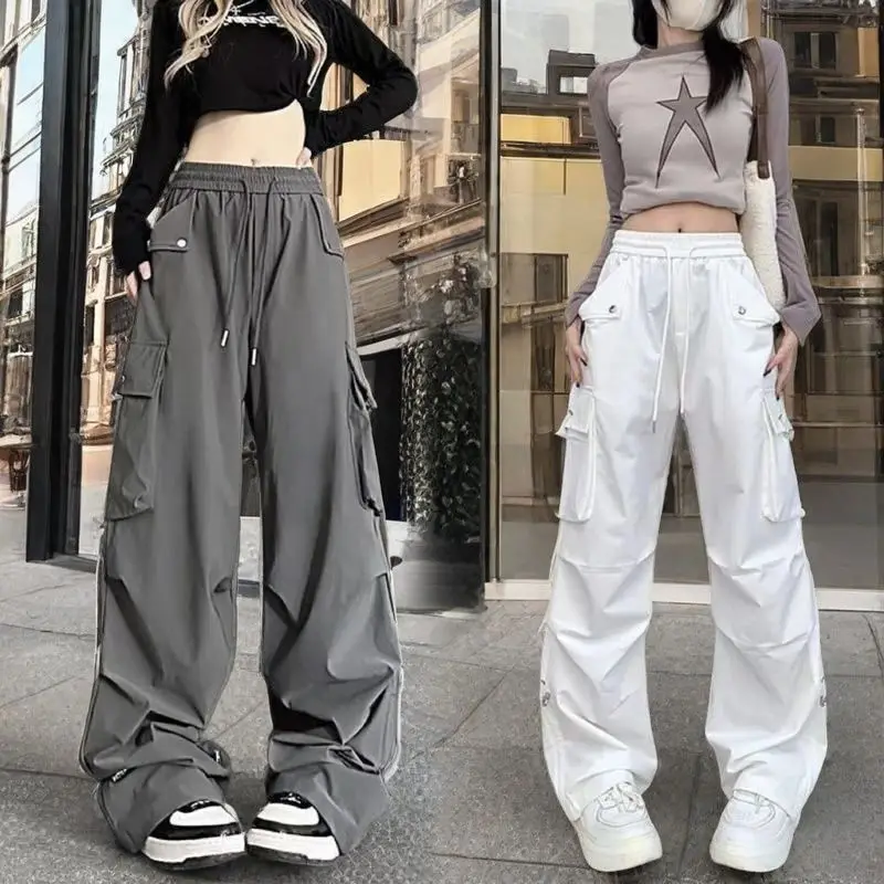 

Work pants for women, spring and summer casual jogging sports pants, loose drawstring street pants, size reference size chart