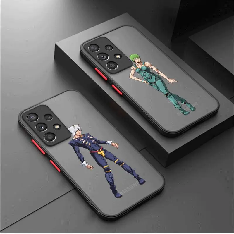 Jojo Bizarre Adventure funda de teléfono mate para Samsung Galaxy A13, A12, A32, A33, A21S, A23, A31, A22, A05, A04, A03 S, carcasa dura de PC Coupé