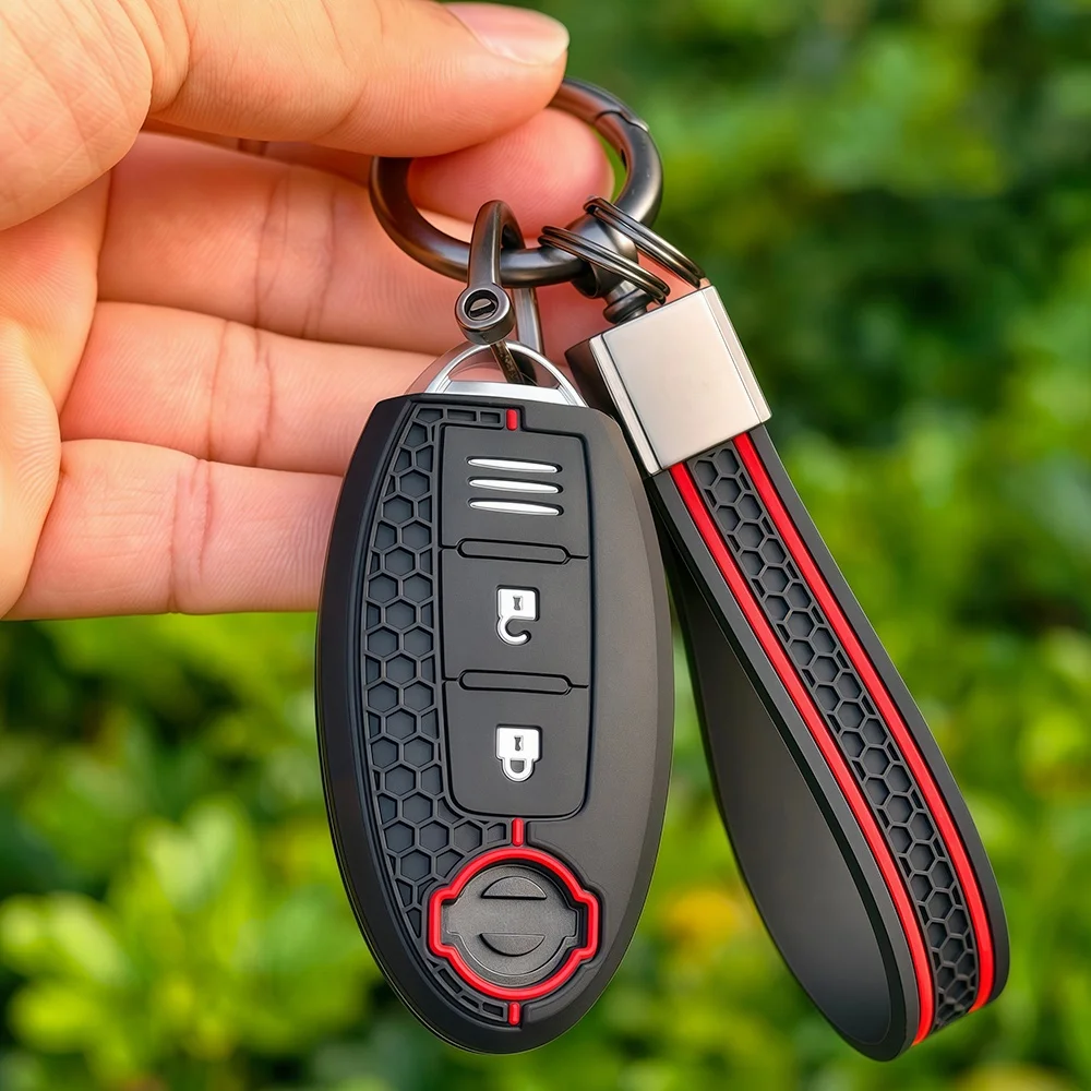 Silicone Key Case Cover for Nissan Qashqai J11 J10 Micra Kicks Tiida Note Altima Fuga Navara Leaf Sentra Murano X-Trail Patrol