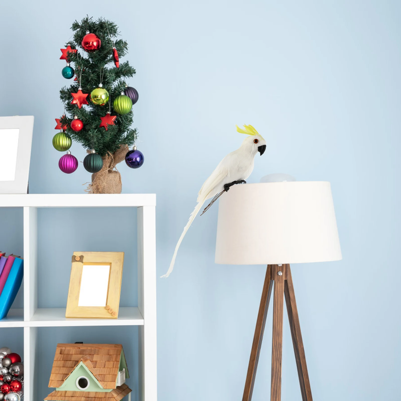 

Lifelike Artificial Parrot DecorVivid Realistic Planters Desk Bird Lover Ornament