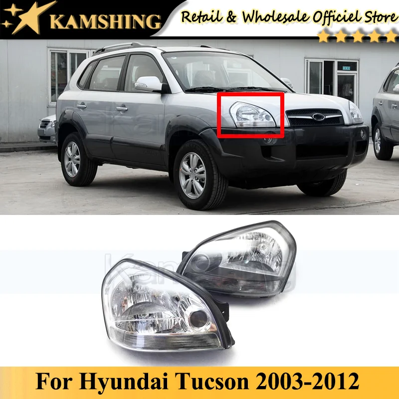 

Налобный фонарь переднего бампера CAPQX для Hyundai Tucson 2003-2012, налобный фонарь, передний налобный фонарь
