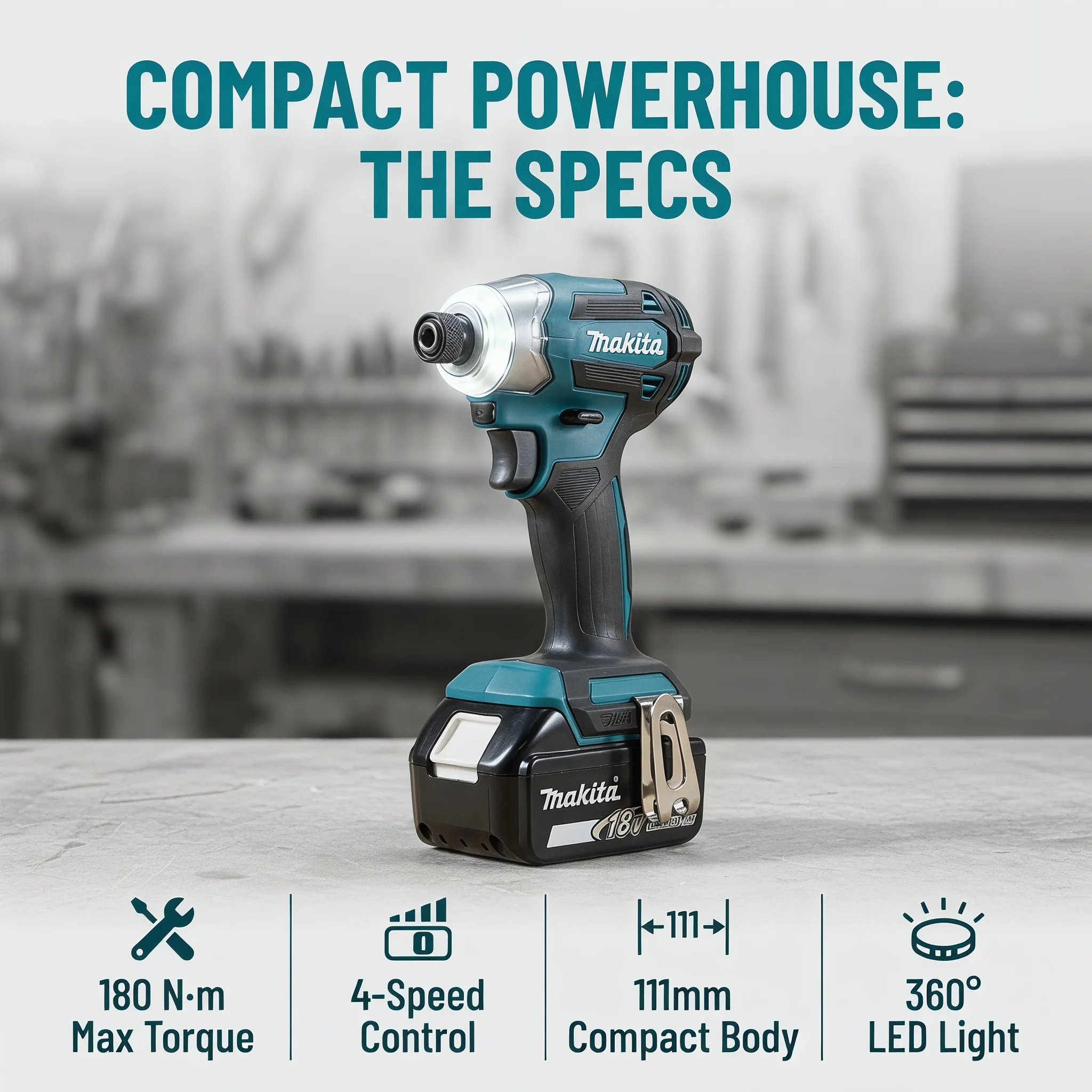 Makita DTD173 18V LXT Brushless Cordless Impact Driver 180N·m Rechargeable Power Tool for Wood Bolt and T Mode