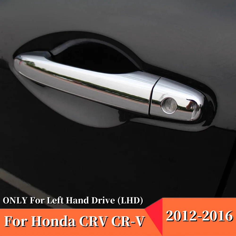 

ABS Chrome Car Door Handle Cover Trim Exterior Side Door Handles Cap Overlay For Honda CRV CR-V 2012-2014 2015 2016 Accessories