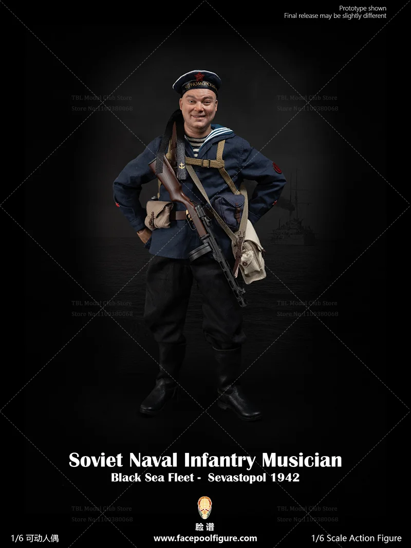 1/6 Scale Soviet Navy Musician Classic Breton Top‌ Navy Uniform 12-inch Full Set Action Figure Soldier In Stock FP021 A/B