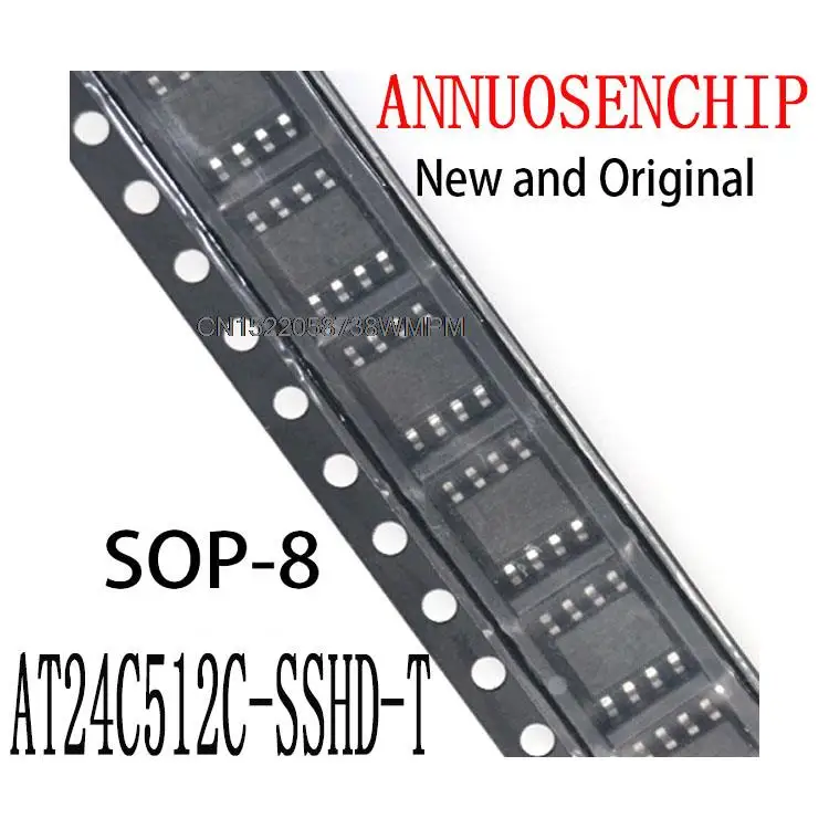 10PCS New and Original SOP8 AT24C512 SOP AT24C512C 2FC SMD  AT24C512C-SSHD-T