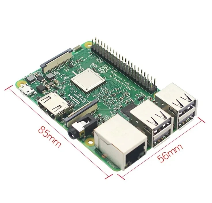 Raspberry Pi3 B Plus Pi 3B admite WiFi, Bluetooth y alimentación a través de Ethernet