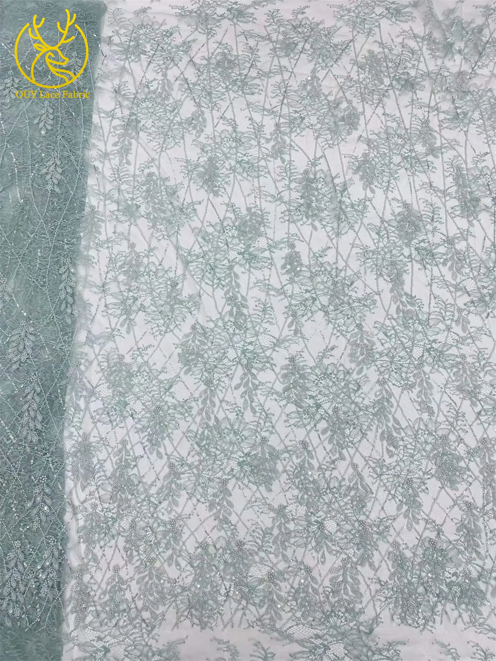 Eleganter Afrikanischer Pailletten-Perlen-Spitzenstoff 2026 Hochwertige Nigerianische Hochzeitskleid-Spitze Bestickte Französische Tüllspitze – Detail 17