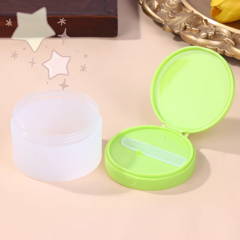 Butelka na balsam oczyszczający z klapką, 100g, pusta, okrągła, matowa, z PP, pojemnik na krem, maskę błotną, podkładki kosmetyczne, mała butelka.