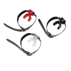 Leather Adjustable Strap on Mouth Gag for Silicone Breathable Gag for Adult Bondage Restraints Sex Play