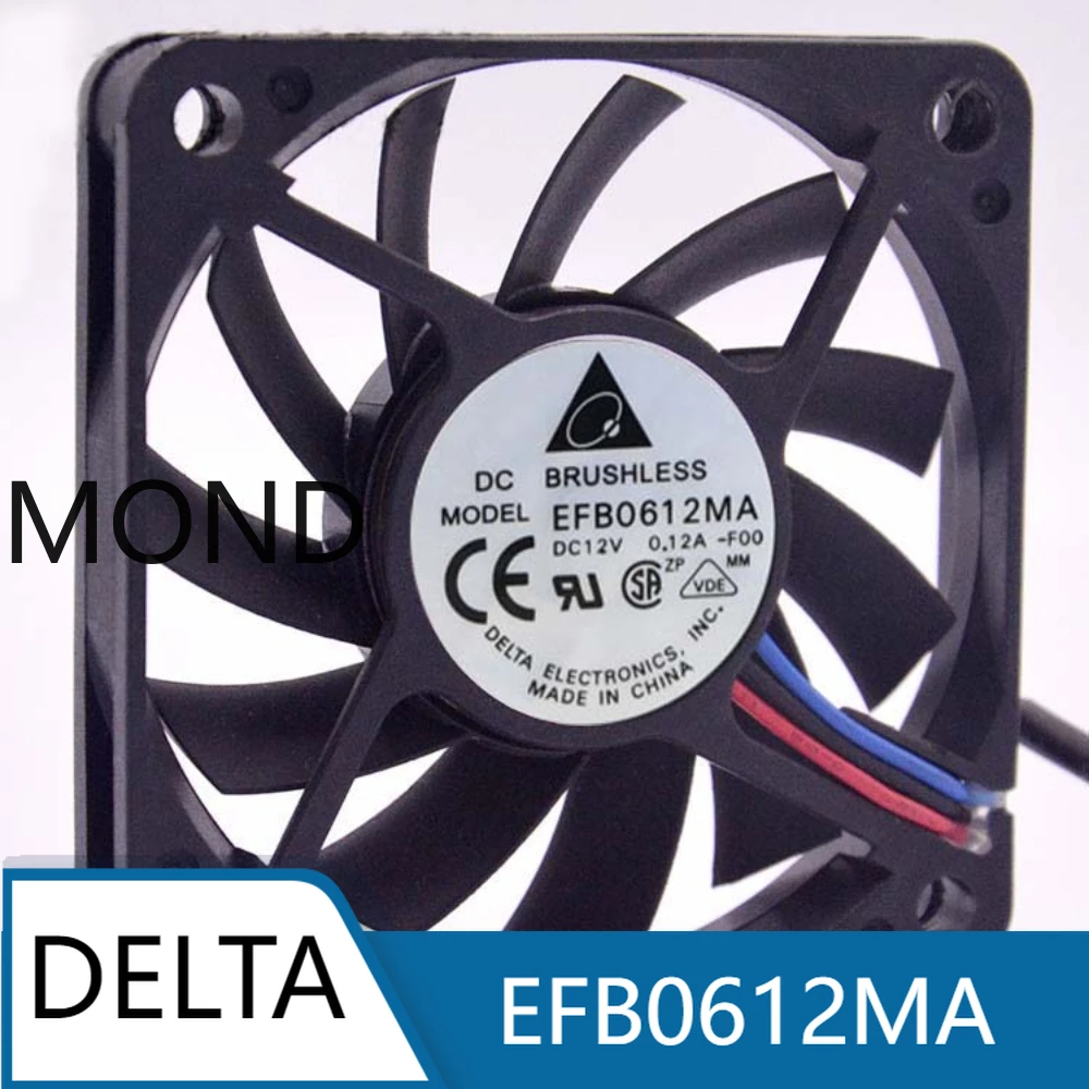 

EFB0612MA 60*60*10 12V 0.12A 6cm 6010 Delta cooling fan