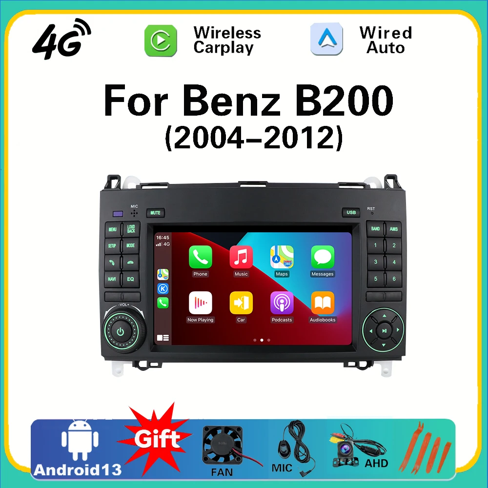 

7"For Mercedes Benz B200 Vito W639 Viano B-Class W169 W245 Carplay Android Auto Multimedia Video Player GPS WIFI Car Video Radio