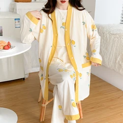 3Pcs Sets 100% Cotton High Quality Nursing Sleepwear for Maternity Casual Pajamas Suits Y2k Youth Pregnancy Home Hospital Wear