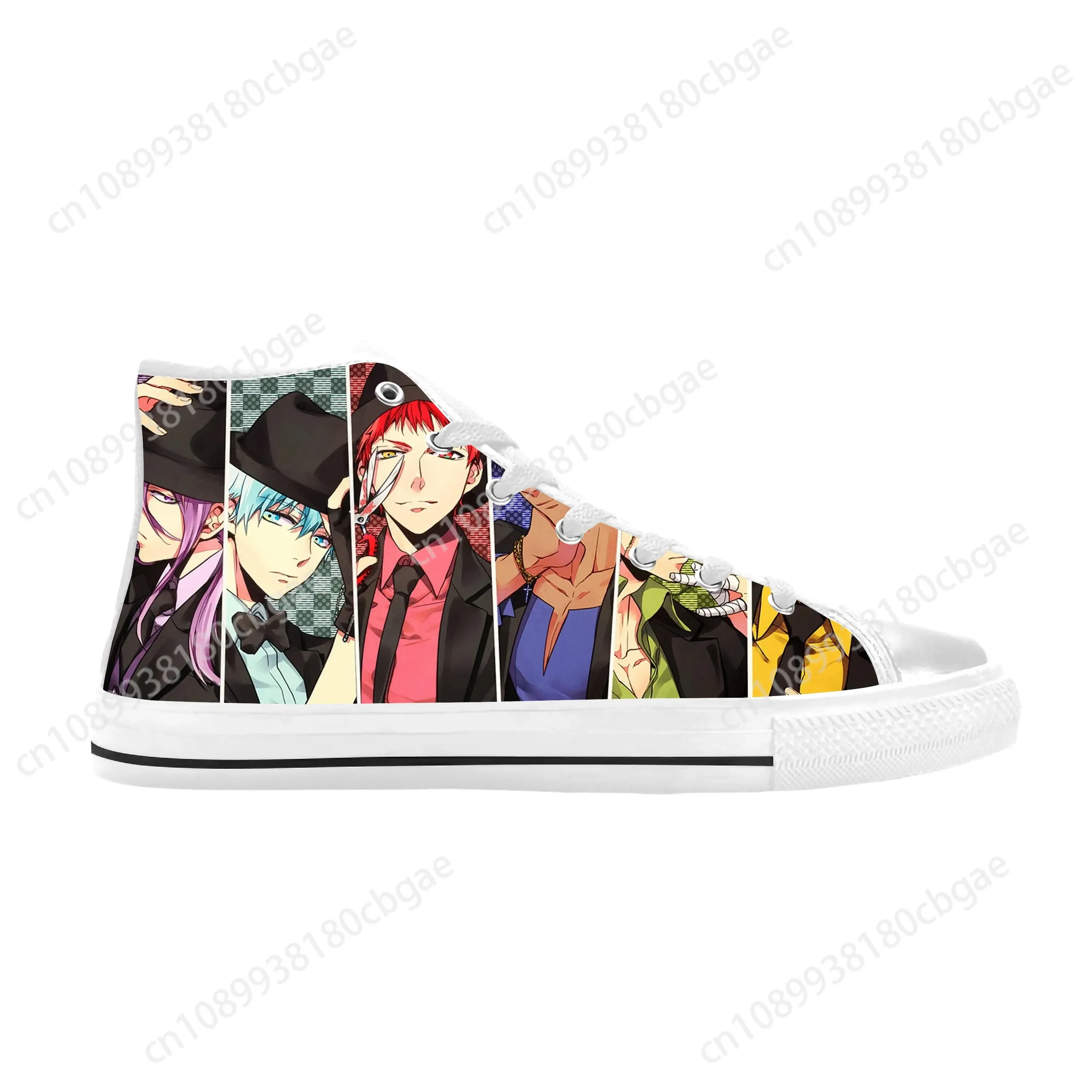 Japanese Anime Manga Kuroko No Basket Basketball Casual Cloth Shoes High Top Comfortable Breathable 3D Print Men Women Sneakers