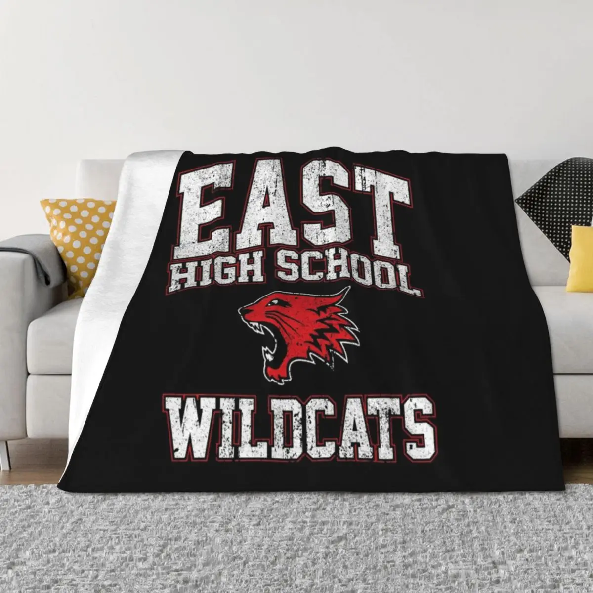 

East High School Wildcats Throw Blanket manga funny gift Travel Blankets