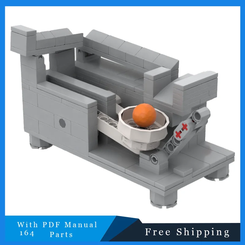 

164 шт. MOC, технический метательный станок, индивидуальные строительные блоки, модель DIY, сборка, кирпичные игрушки, набор для мальчиков, детские рождественские подарки