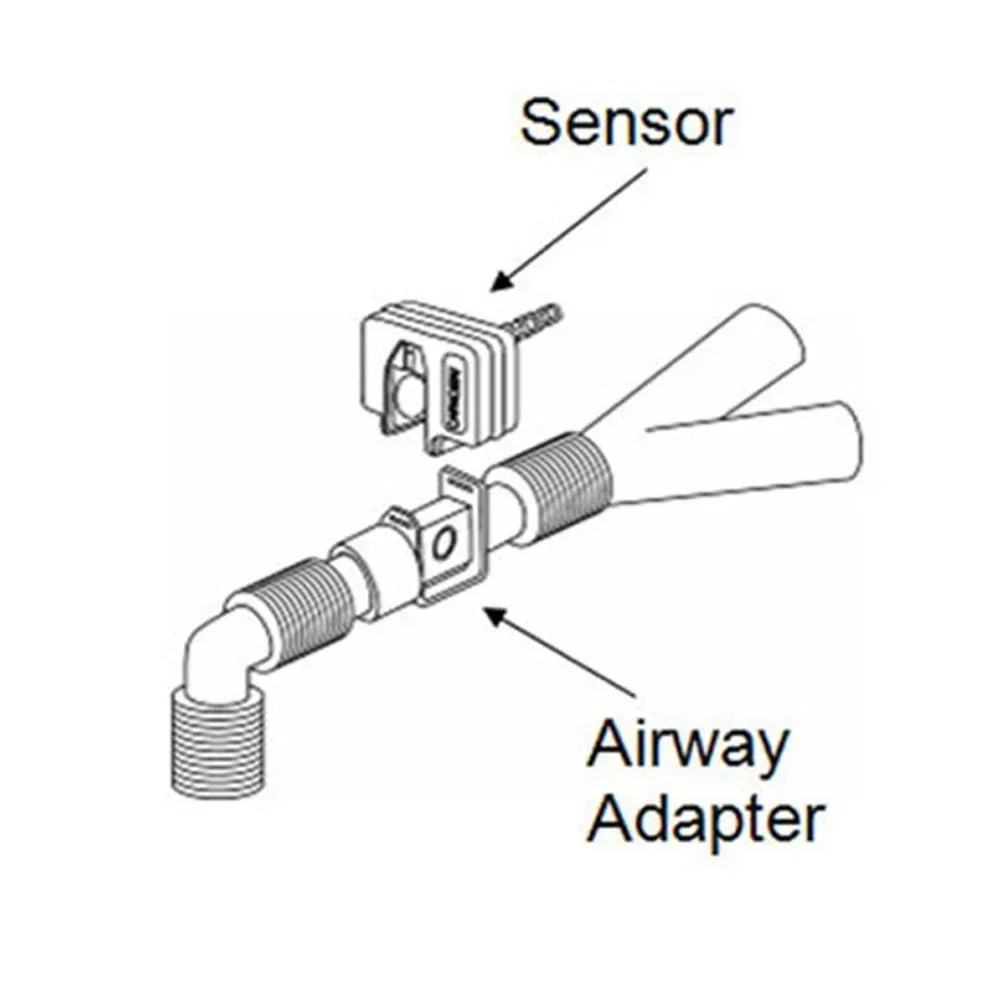 Ca10m tragbarer endex spira to rischer Kapnograph-Monitor Atmungs adapter Atmungs schlauch etco2-Monitor des Patienten