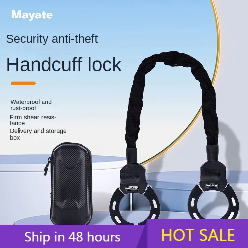 

POWER LEAP Qixi Professional Motorcycle & Bicycle Anti-theft Chain Cuff Lock with Q235 Steel