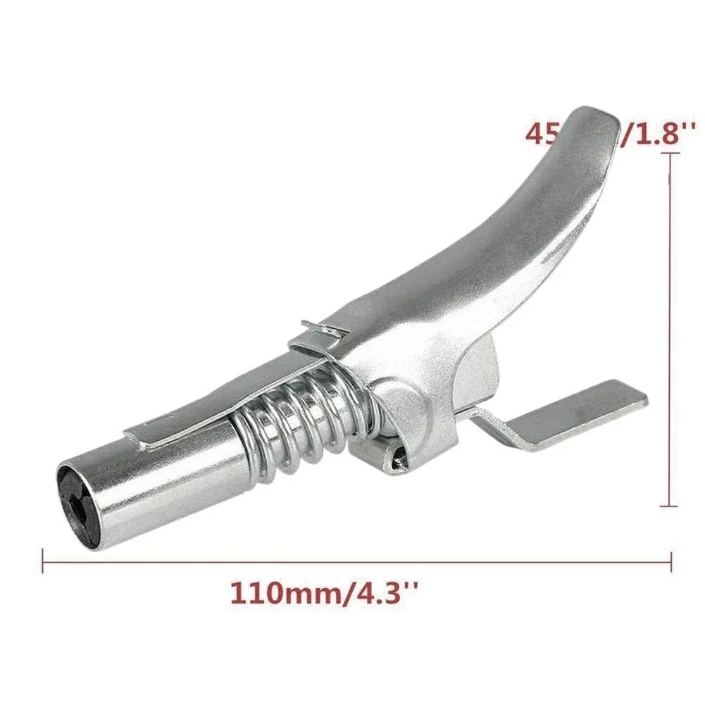 

1pc Locking Clamp Type High Pressure Grease Nozzle Double Handle Grease Gun Flat Self-locking Non-leakage Grease Nipple