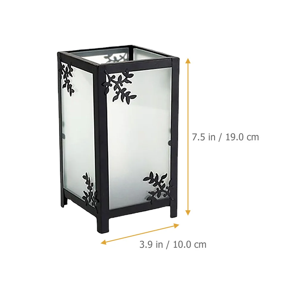 

Retro Style Glass Holder Metal Base Tea Light Desktop Decorative Holder Table Centerpiece Decoration