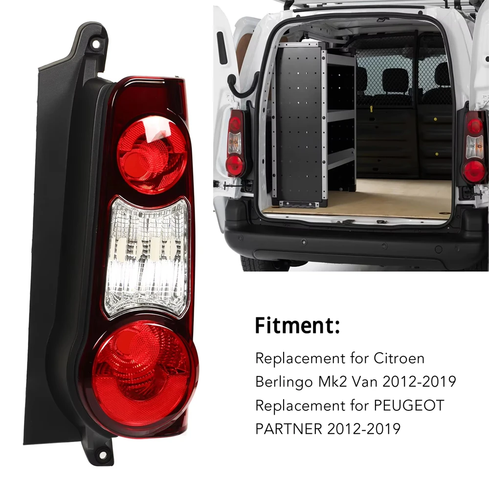 

​Tail Light 9677205580 9677205480 Rear Brake Turn Lamp for Berlingo Mk2 Van Running Reverse Lamp