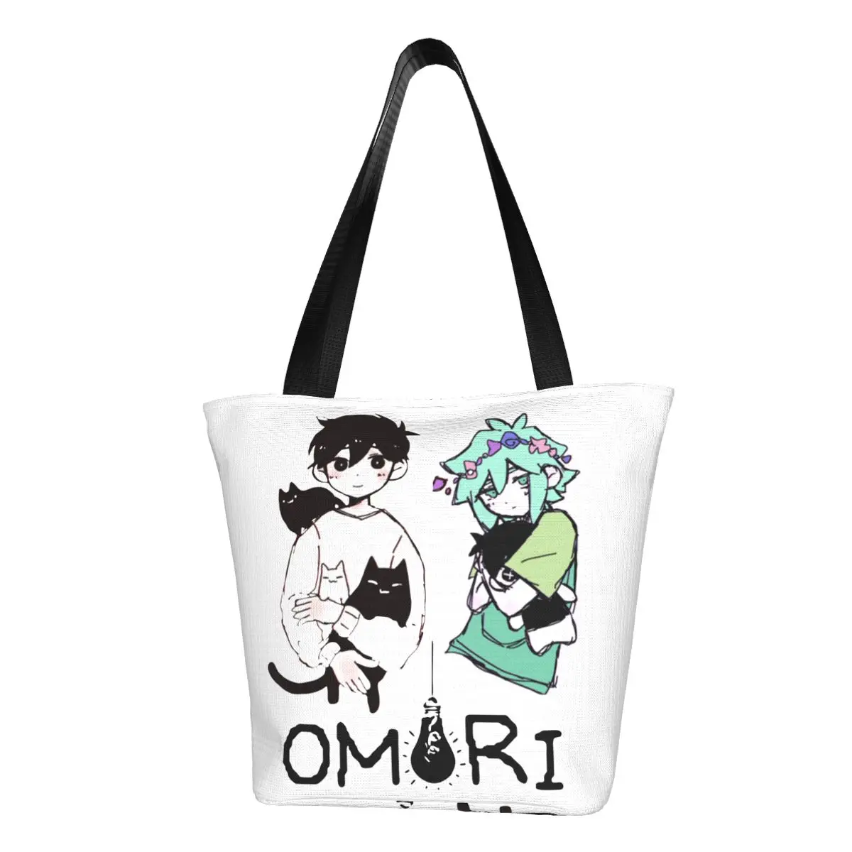 Gaming Omori Aubrey Handbag Tote Bags Merch INS Trending For Woman Men Shopping Bag