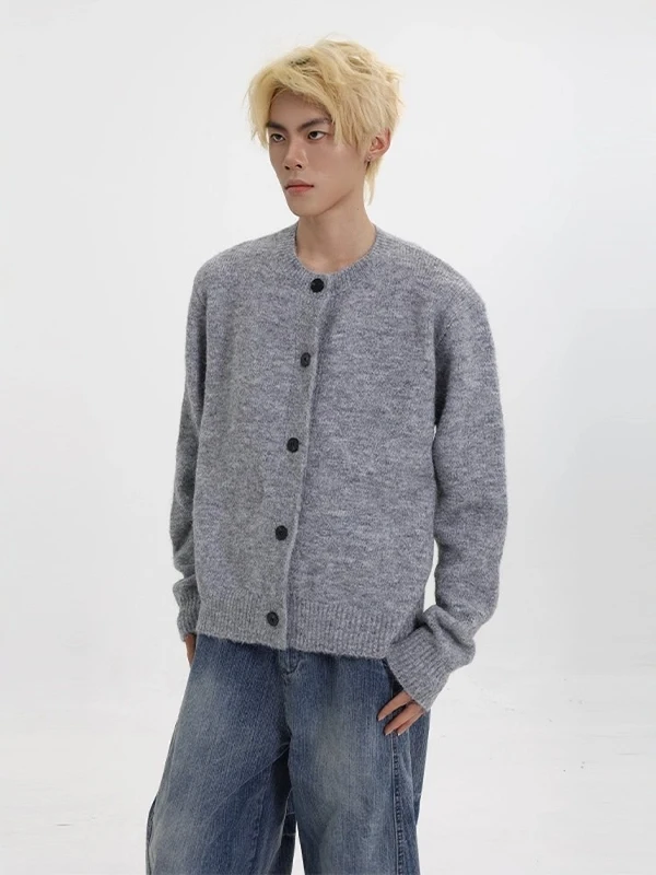 

ay round Ne Knitwear Cardigan Men's Autumn Winter Lazy Sle Loose Fit Soft Comfortable Casual Top Warmth Retaining