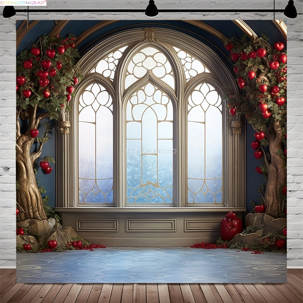 

Backlit Window With White Curtains Background Wedding Room Interior Pregnant Valentine's Day Vintage Photography Backdrops ZX-07