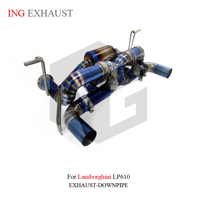 ING Titanium Alloy Valve Catback for Lamborghini Huracan LP610 UP EVO Vacuum Electric Muffl Tube Performance Exhaust System