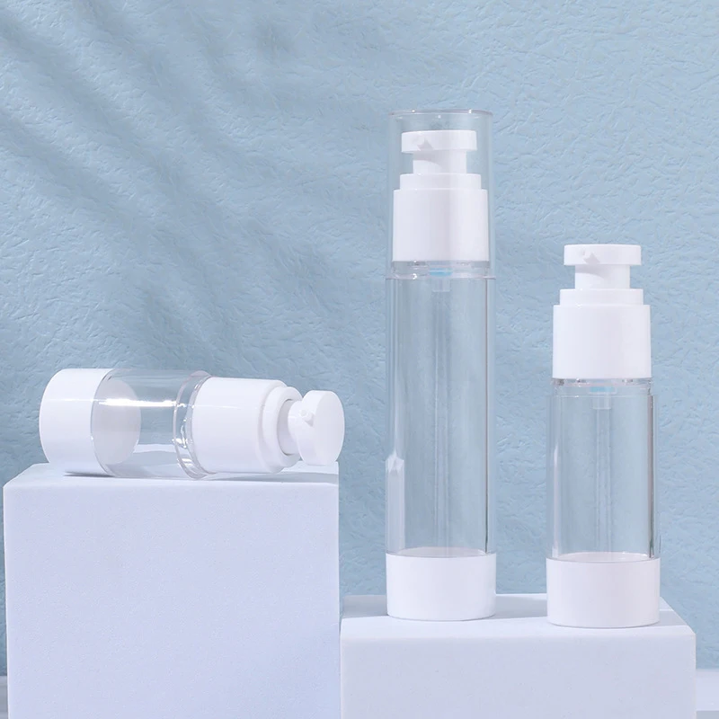 15ml 30ml 50ml Clear Airless Cosmetic Cream Pump Bottle Travel Size Dispenser Makeup Container For Cream Gel Lotion