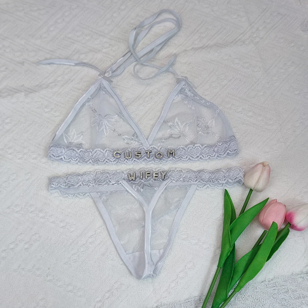 Custom Thong and Bra set V-String Thong for Women Crystal Personalize Body Waist Chain Sexy Fashion Bikini Jewelry Gifts