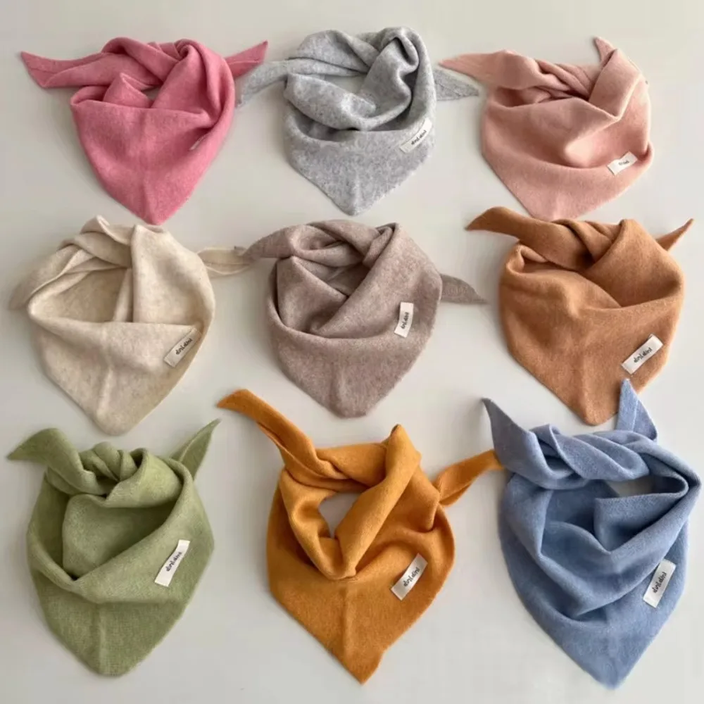 Korea Windproof Triangle Scarf Soft Coldproof Warm Neckerchief Kids Collar Autumn Winter