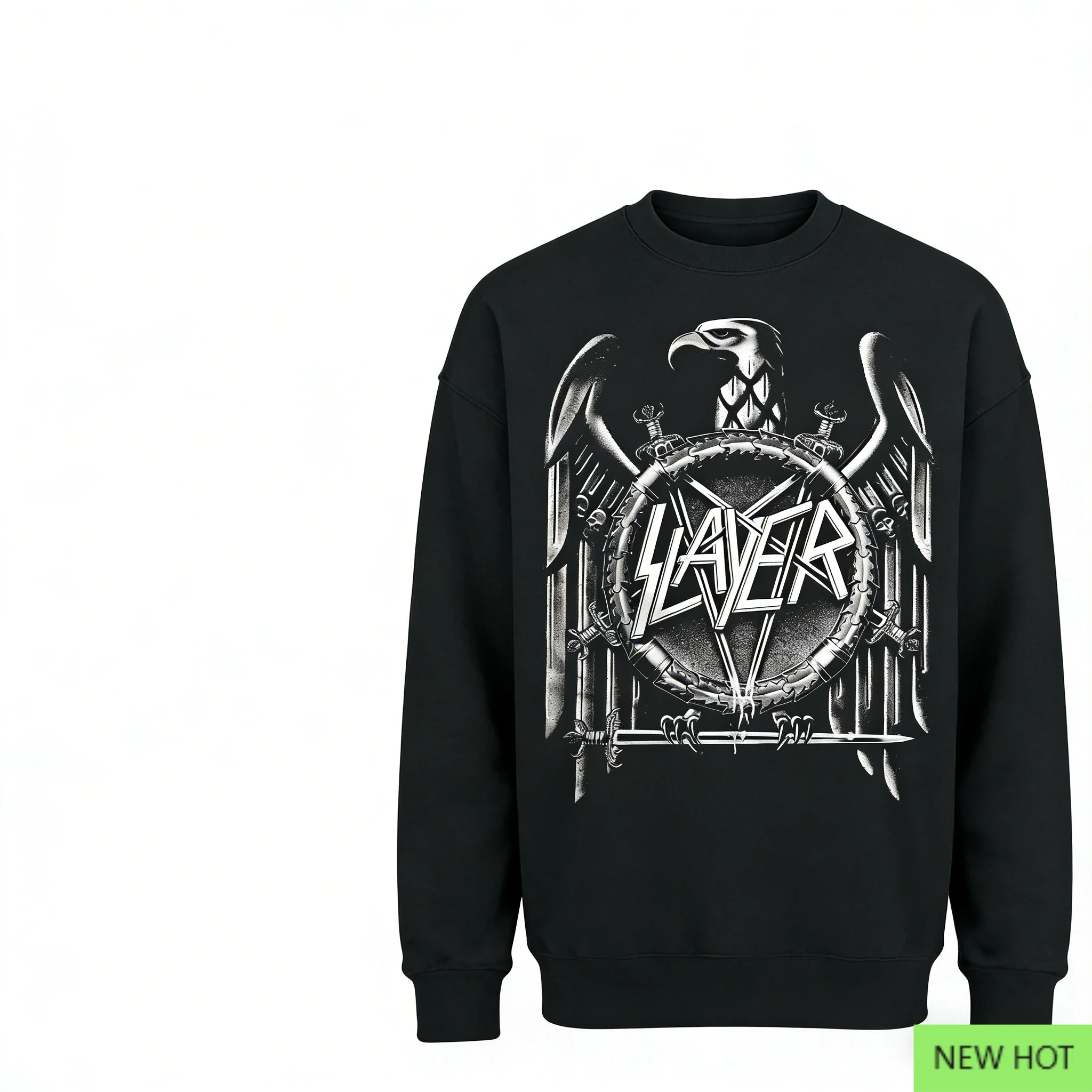 Slayer Hardcore Eagle Crewneck، بلوزة Thrash Metal، مثالية للمعجبين الذين يحبون الولايات المتحدة Thrash Metal & Violent Hardcore Vibe #1