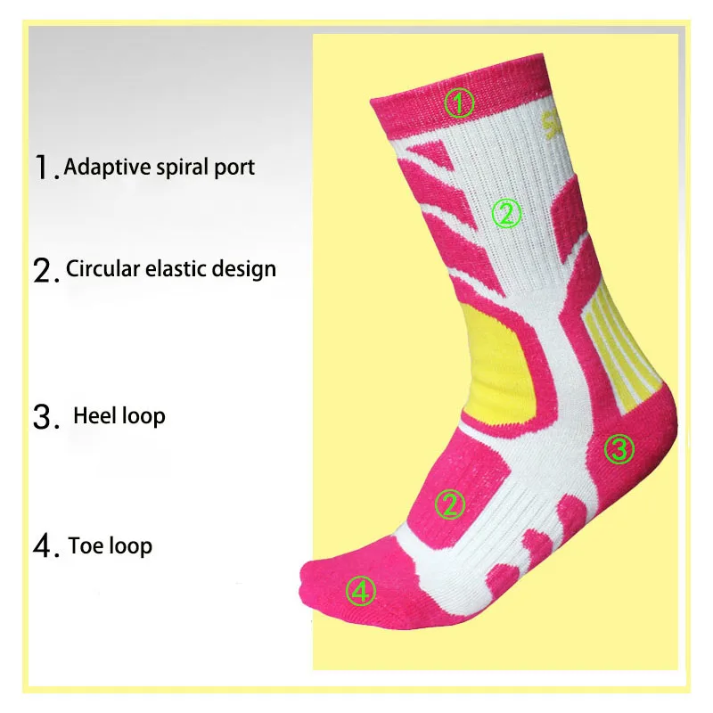 Chaussettes de ski épaisses et respirantes pour enfants, sports de plein air, chaussettes de cyclisme isolantes, chaussettes confortables pour garçons et filles, 506, hiver