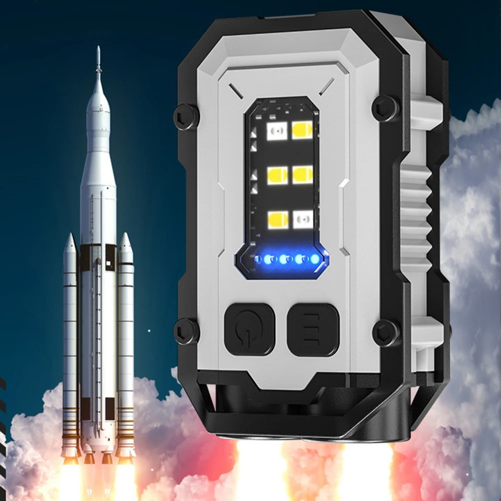 

Мини-фонарик-брелок с USB-зарядкой, яркий фонарик 180 лм, светодиодная лампа с клипсой для кепки, многофункциональный, для кемпинга, рыбалки, прогулок