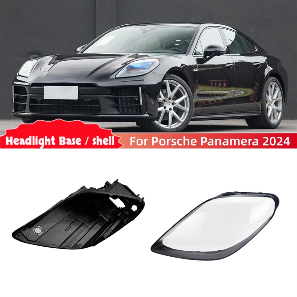 For Porsche Panamera 2024 Vehicle Accessories Car Base Head Lamp Shell Headlight Back Housing Holder Headlights Lights Glass
