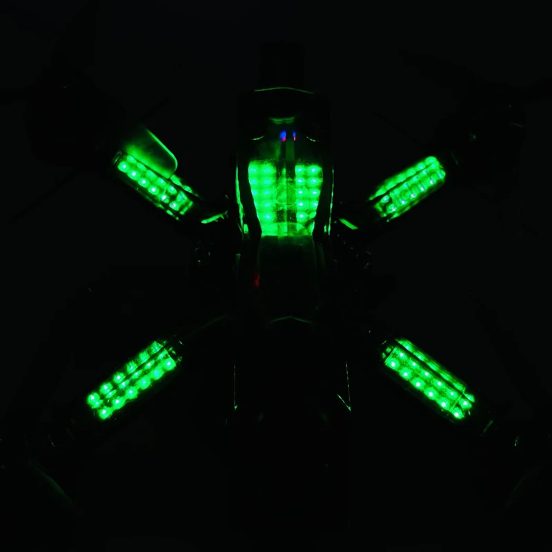 Programável Racing Drone Arm Light Kit, 72 contas de lâmpada de alto brilho, Onboard BEC para Tiny Trainer, 2-6S, FPV, 1Set