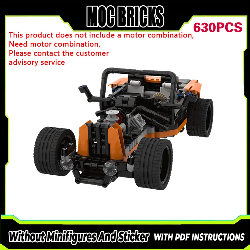 

City Car Model MOC Building Bricks Low-Slung Off-Road Vehicle Modular Technology Gifts Holiday Assemble Children Toys Suit