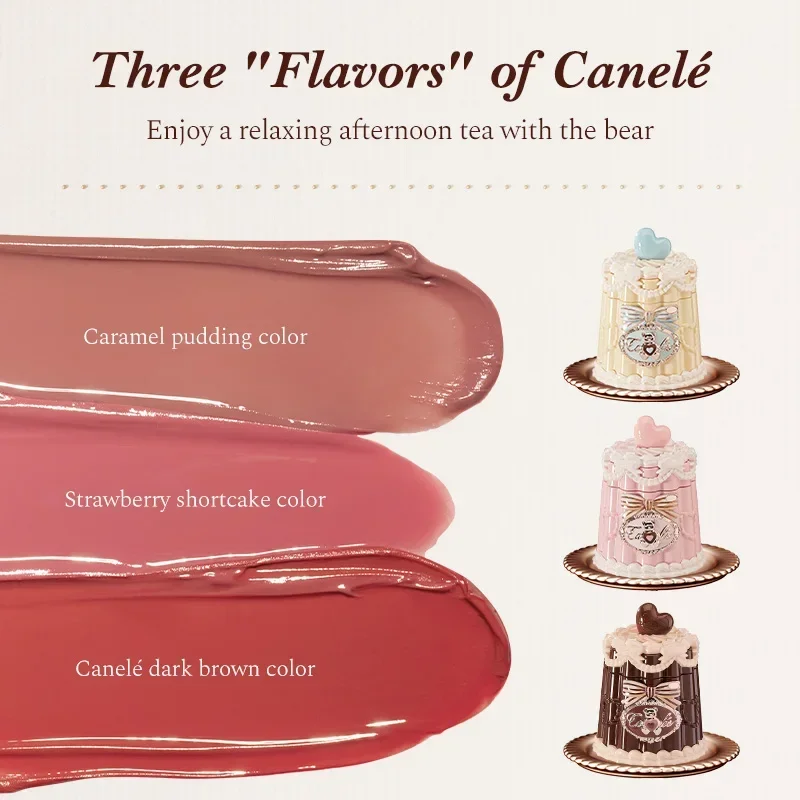 Flower Knows The Sweetie Bear Collection Coating Lip Jelly Silk Satin Blush Waterproof Long Lasting Makeup Add powder puff