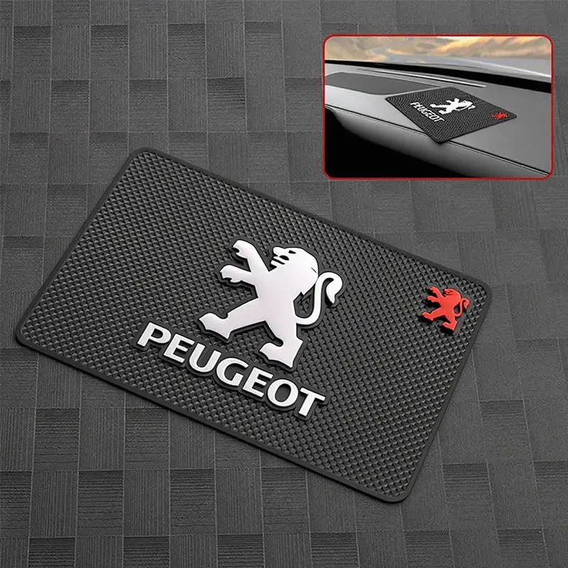 PVC Car Dashboard Anti Slip Mat Silicone Pad For Peugeot 208 308 206 307 207 3008 407 508 2008 5008 301 406 408 607 4008 Rifter