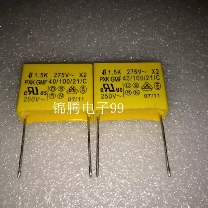 10-100pcs brand new safety capacitors x2 1.5UF 275V 155 film capacitors with pin spacing of 22MM