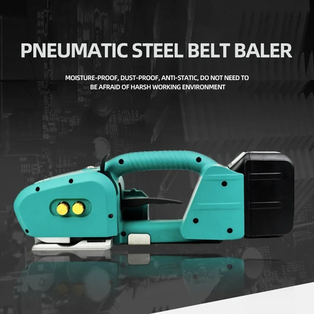 

Pneumatic Steel Belt Baler Tensioning Machine Locking Handheld Building Materials Carton Packing