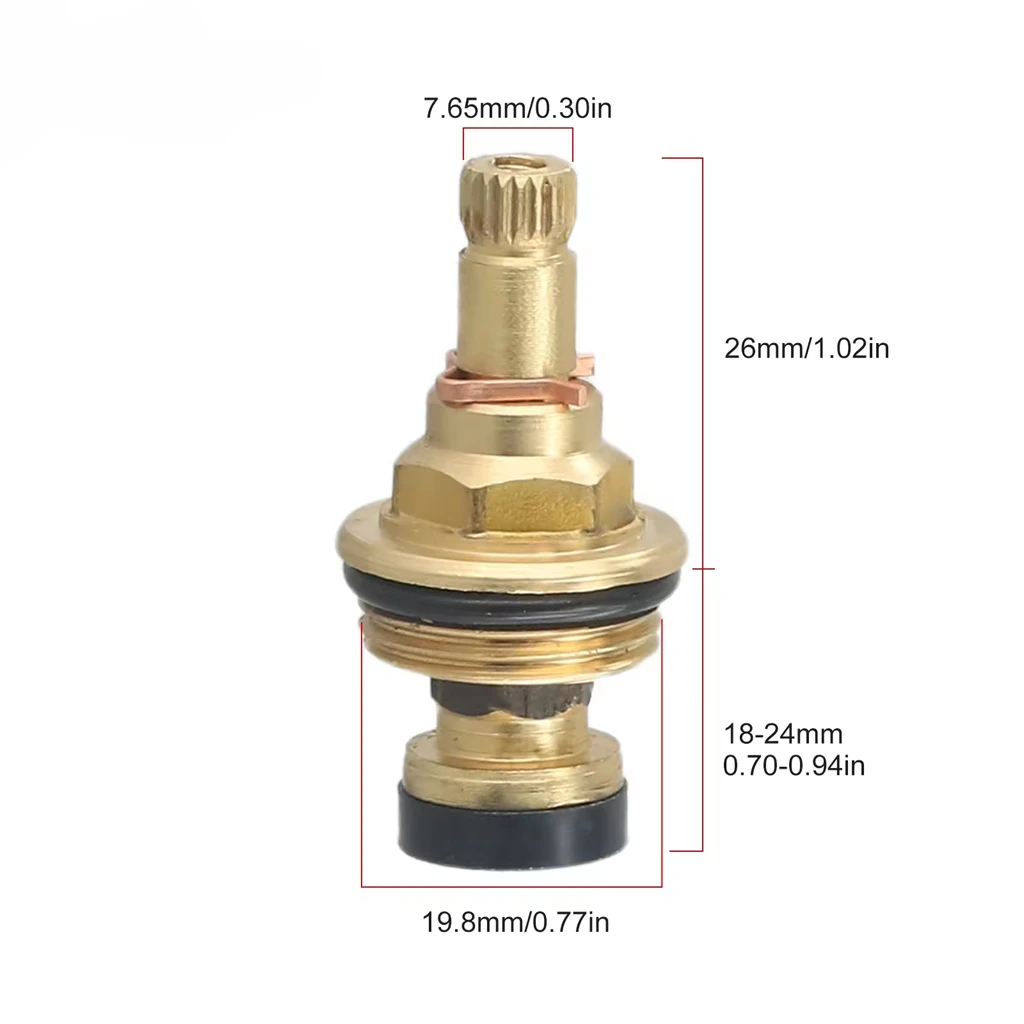 Brass Slow Opening Spool Faucet Hot And Cold Water Taps Spool G1/2 Bsp 20Tooth Sprayer Head Kitchen Spool Faucet Fixture Parts