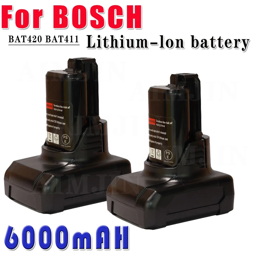 

GBA12V60 6000mAh for Bosch 12V/10.8V Li-ion Replacement Battery BAT411 BAT420 GBA 12V Cordless Power Tools for Bosch 12V Charger