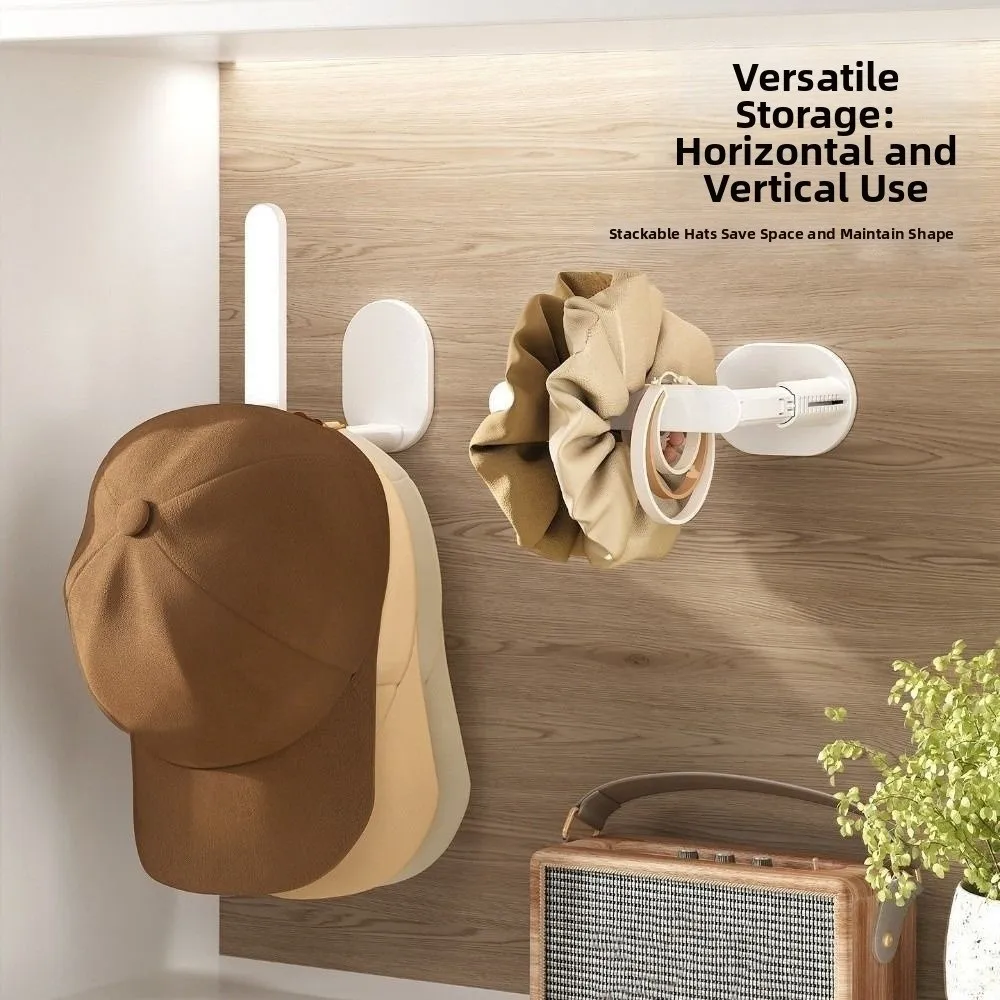 2Pcs Magnetic Paper Towel Holder Stretchable Stable Hat Storage Holder Creative Drill-Free Wet Wipes Storage Rack Bathroom