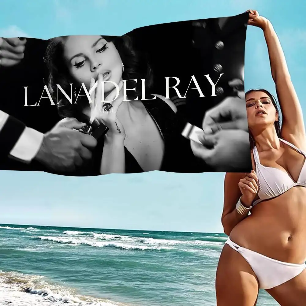 Singer L-Lana D-Del R-Rey Microfiber Beach Towel Absorbent Quick dry Soft Yoga Swimming Resort Mountain Climbing Towel