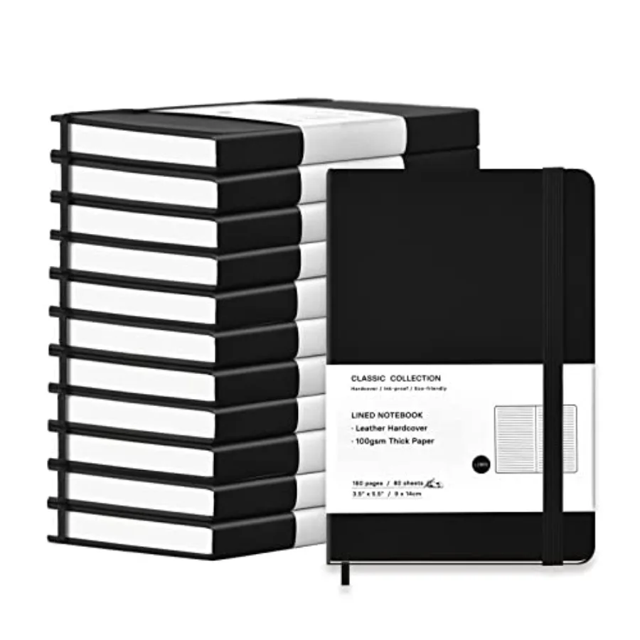 

24 Pack Pocket Notebooks Small Journal Notebooks Mini College Ruled Notepad Leather Hardcover Lined Journals for Office Home Sc